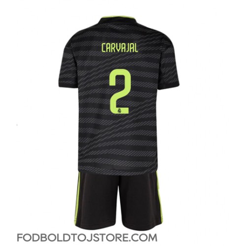 Real Madrid Daniel Carvajal #2 Tredje sæt Børn 2022-23 Kortærmet (+ Korte bukser)